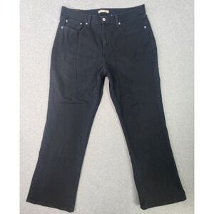 Levis 550 Relaxed Boot Cut Denim Jeans Womens Size 20M Black‎ Red Tab 36x30